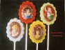 304sp Princess Cameo Chocolate Candy Lollipop Mold